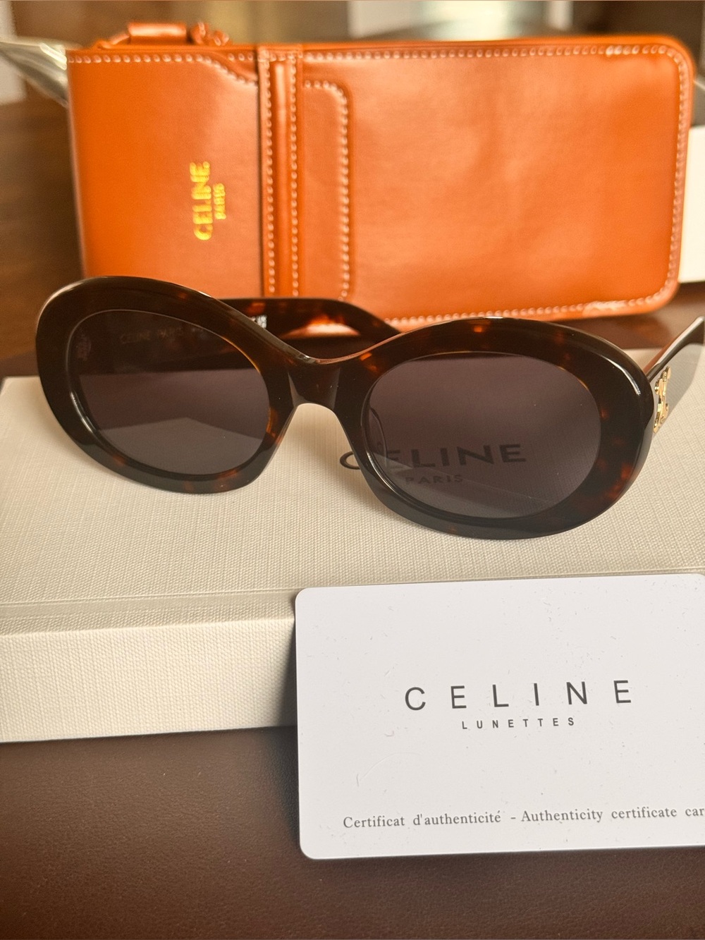 CL40194U Triomphe Oval Women Sunglasses 2026NEW Brown Tortoise - Picture 5 of 16